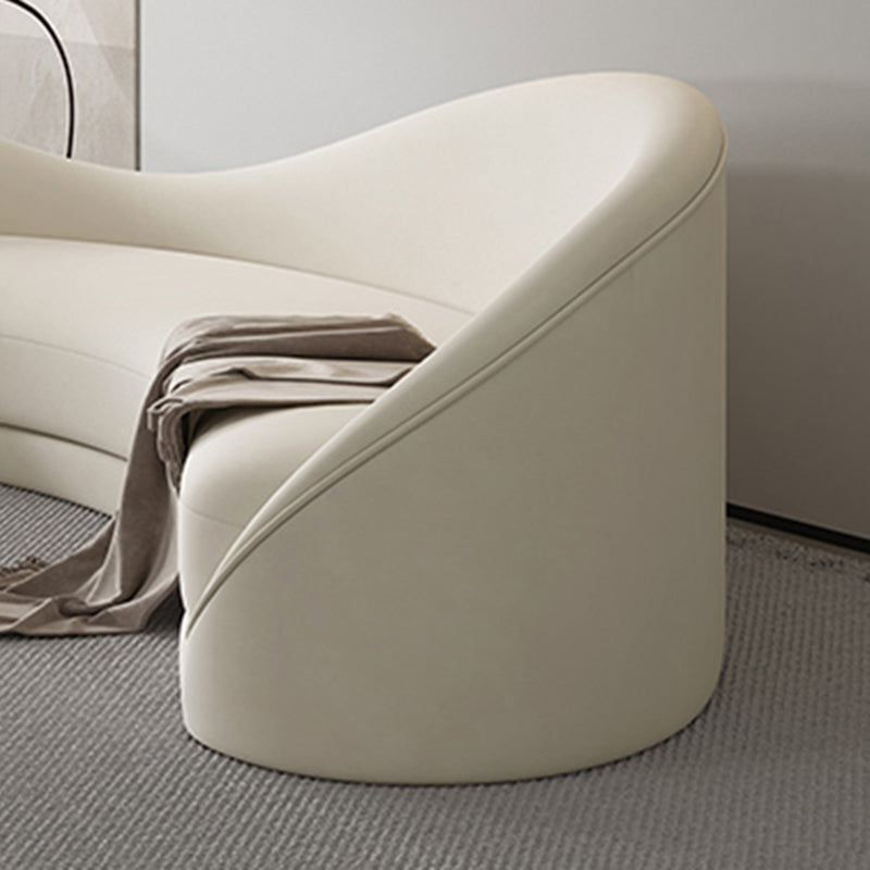 Scandinavian Fabric White Cushions Tuxedo Arm Living Room Settee