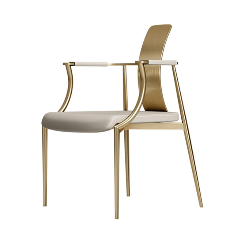 Glam Track Arms Armchair Basic Fixed Back Accent Armchair for Living Room