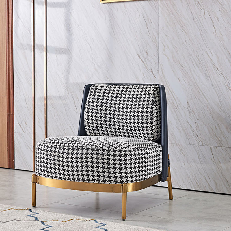 Linen Barrel Chair 29.52" Wide Chair with Cushion Back for Living Room