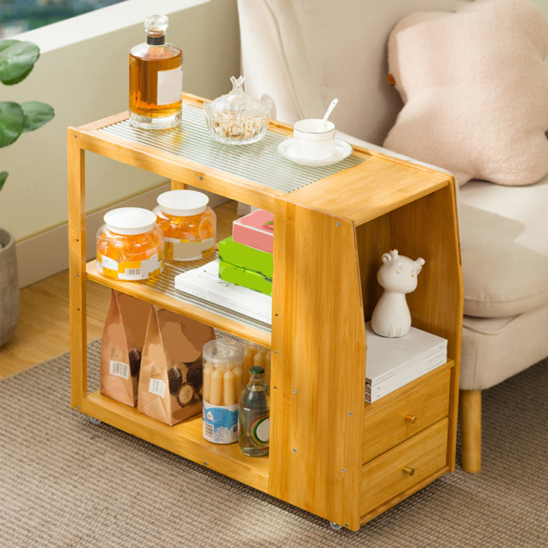 Rectangular End Table 27.6" W x 11.8" D x 23.6" H Wooden Modernistic Side Table