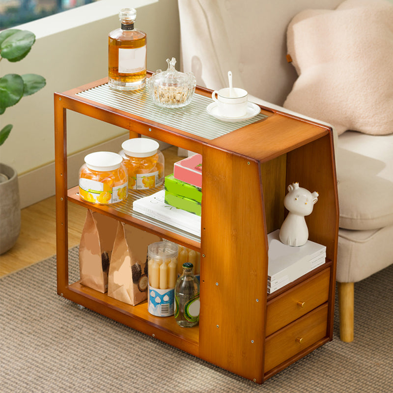 Rectangular End Table 27.6" W x 11.8" D x 23.6" H Wooden Modernistic Side Table