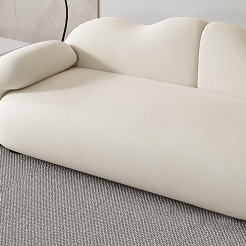 Scandinavian Seating White Cushions Rolled Arm Living Room Settee