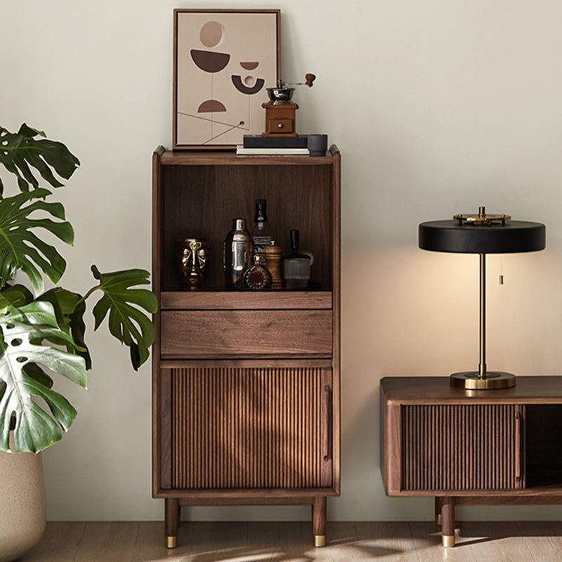 Mid-Century Accent Cabinet Bar Pulls Handle Design Storage Cabinet