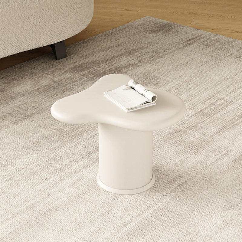White Wood Coffee Table Free-Form Modern No Distressing Coffee Table
