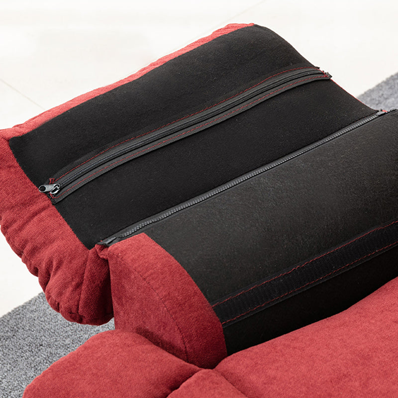 Contemporary Cotton Reclining Chair Solid Color Chair with Independent Foot