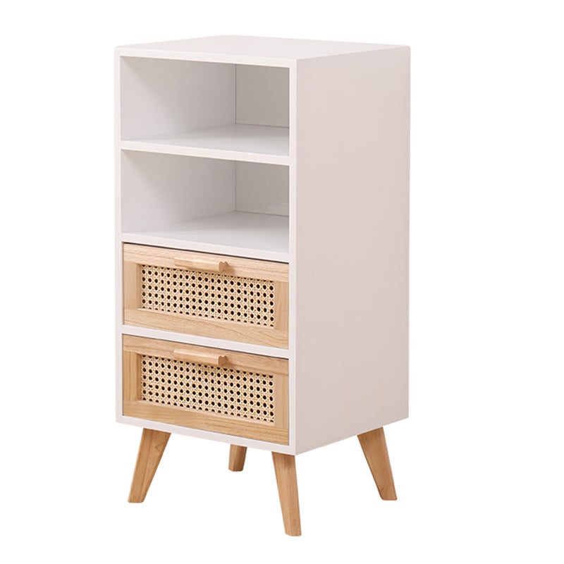 Wicker Rattan Accent Cabinet Bar Pulls Handle Design Storage Cabinet