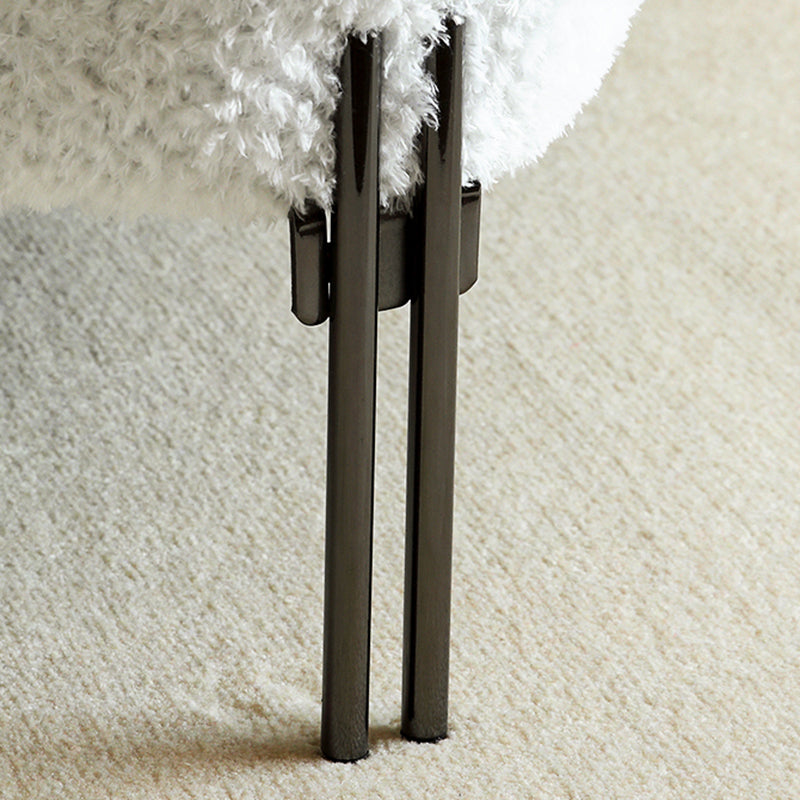 Solid Color Armless Lounge Chair Pillow Back Bedroom Side Chair