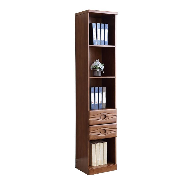 Contemporary Glass Paned Cabinet in Rubberwood 1/2-Door Solid Wood Storage Cabinet