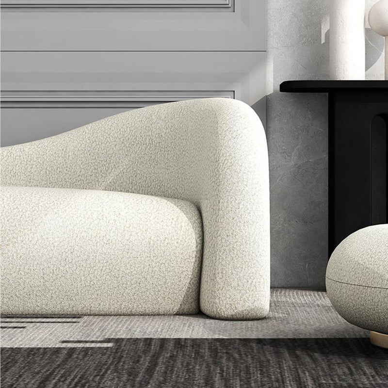 Beige and Dark Gray Sofa Tuxedo Arm Seating with Pillows for Apartment