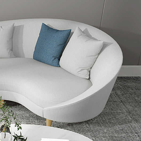 Solid Color Contemporary Sofa Tight Seat Foam Sloped Arms Settee