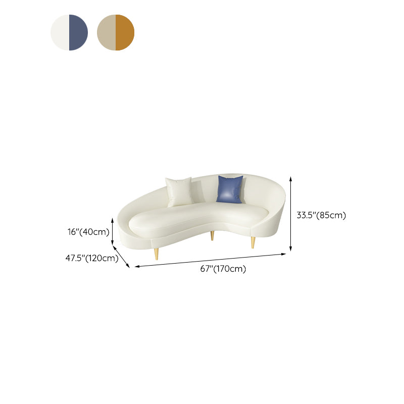 Solid Color Contemporary Sofa Tight Seat Foam Sloped Arms Settee