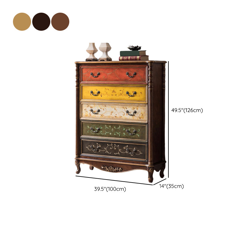 Industrial Chest with Drawers and Cabriole Legs in Distressed Wood
