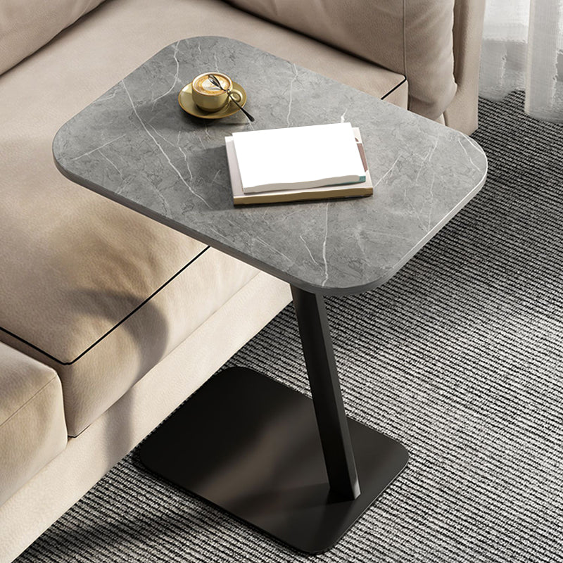 Modernistic Living Room Double Tier Geometric with Storage Pedestal Side Table