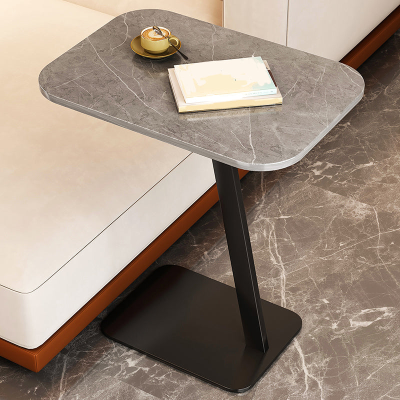 Modernistic Living Room Double Tier Geometric with Storage Pedestal Side Table