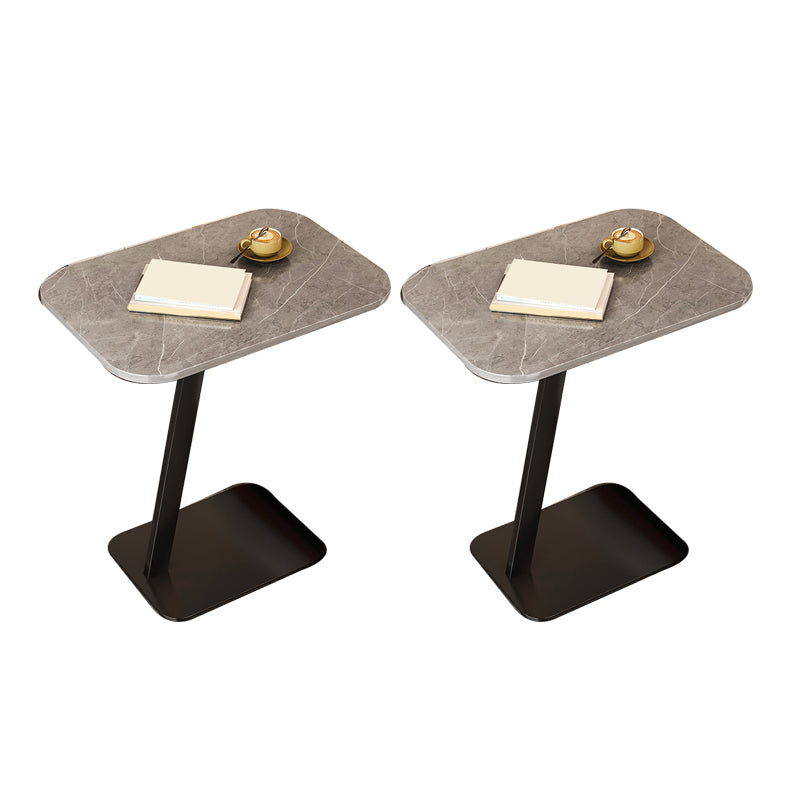 Modernistic Living Room Double Tier Geometric with Storage Pedestal Side Table