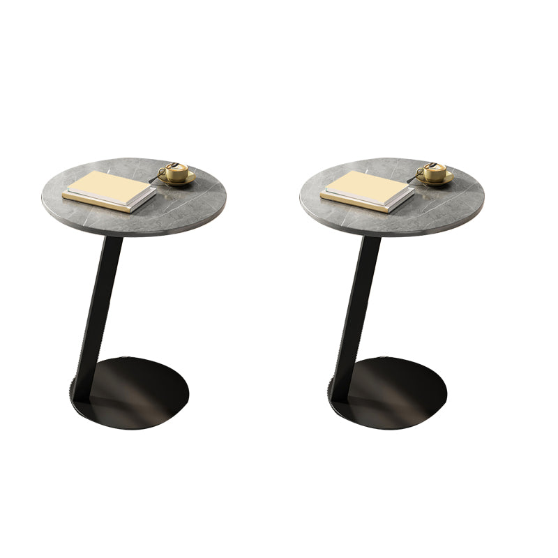 Modernistic Living Room Double Tier Geometric with Storage Pedestal Side Table