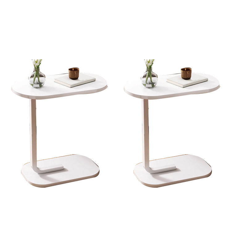 Modernistic Living Room Double Tier Geometric with Storage Pedestal Side Table