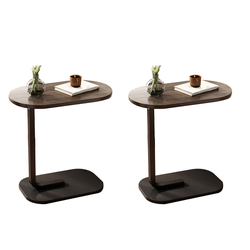 Modernistic Living Room Double Tier Geometric with Storage Pedestal Side Table