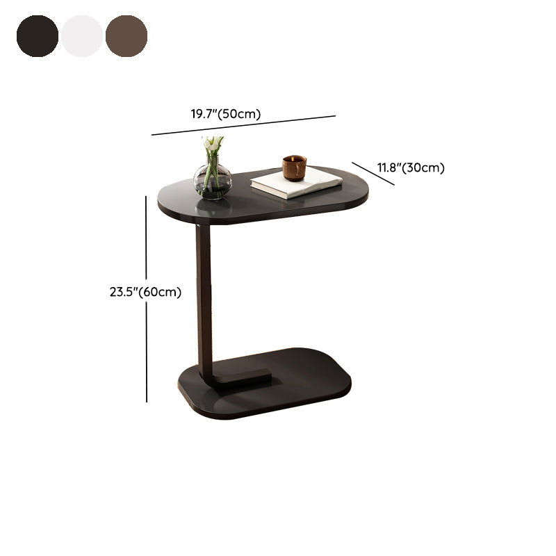 Modernistic Living Room Double Tier Geometric with Storage Pedestal Side Table