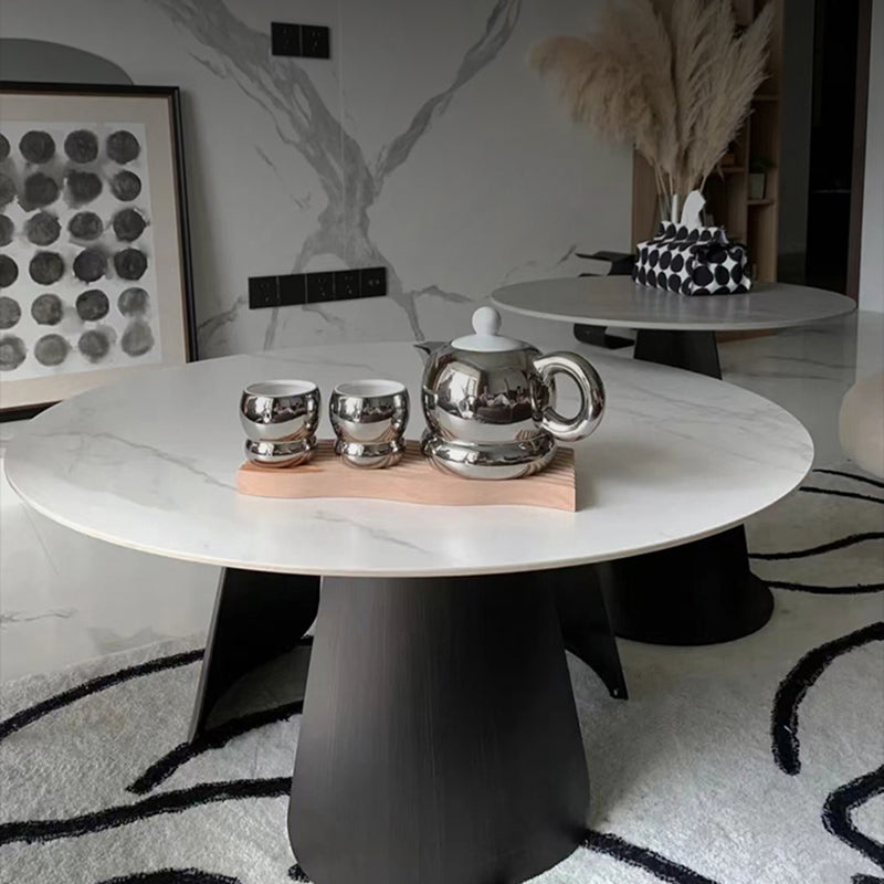 Slate Round Coffee Table No Distressing Modern Nesting Coffee Table Set