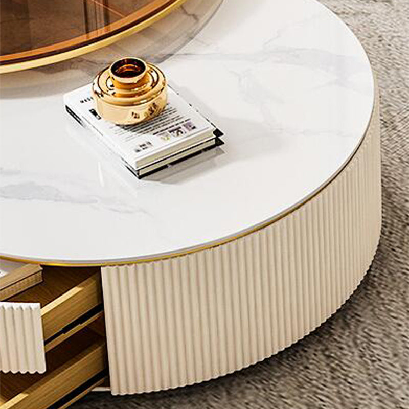 Nesting Coffee Table Set Modern Round Coffee Table for Living Room