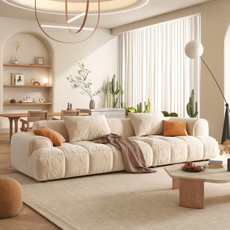 25.6" H Scandinavian Sectional Sofa L-Shape Fabric Sectional