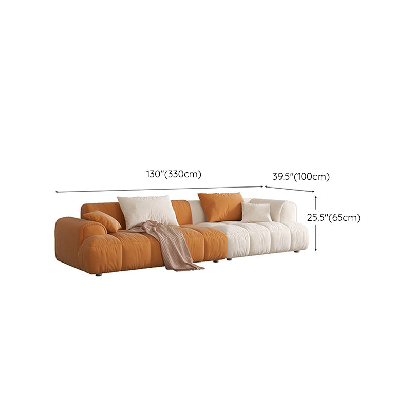 25.6" H Scandinavian Sectional Sofa L-Shape Fabric Sectional