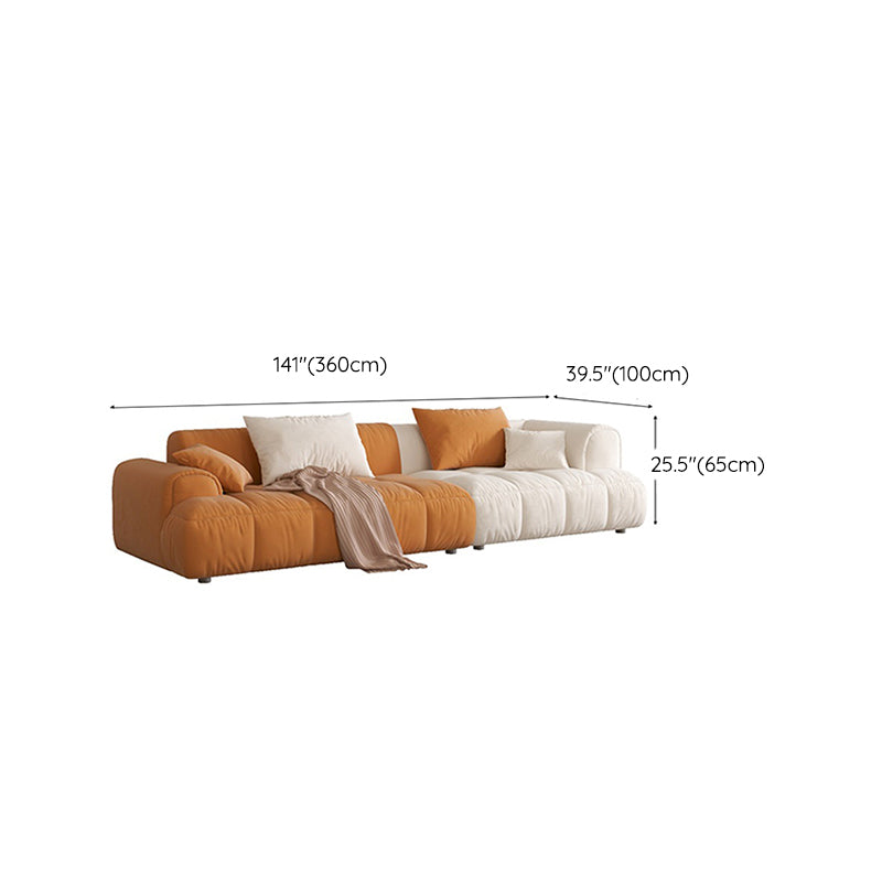 25.6" H Scandinavian Sectional Sofa L-Shape Fabric Sectional