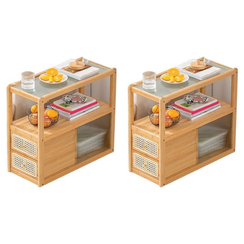 27" W x 11.8" D x 24" H Sofa Side Accent Table Wooden Rectangular End Table