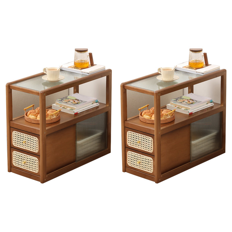 27" W x 11.8" D x 24" H Sofa Side Accent Table Wooden Rectangular End Table