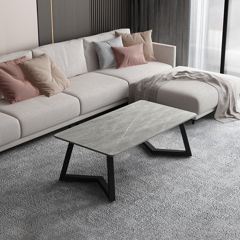 Slate Rectangular Coffee Table No Distressing Single Coffee Table