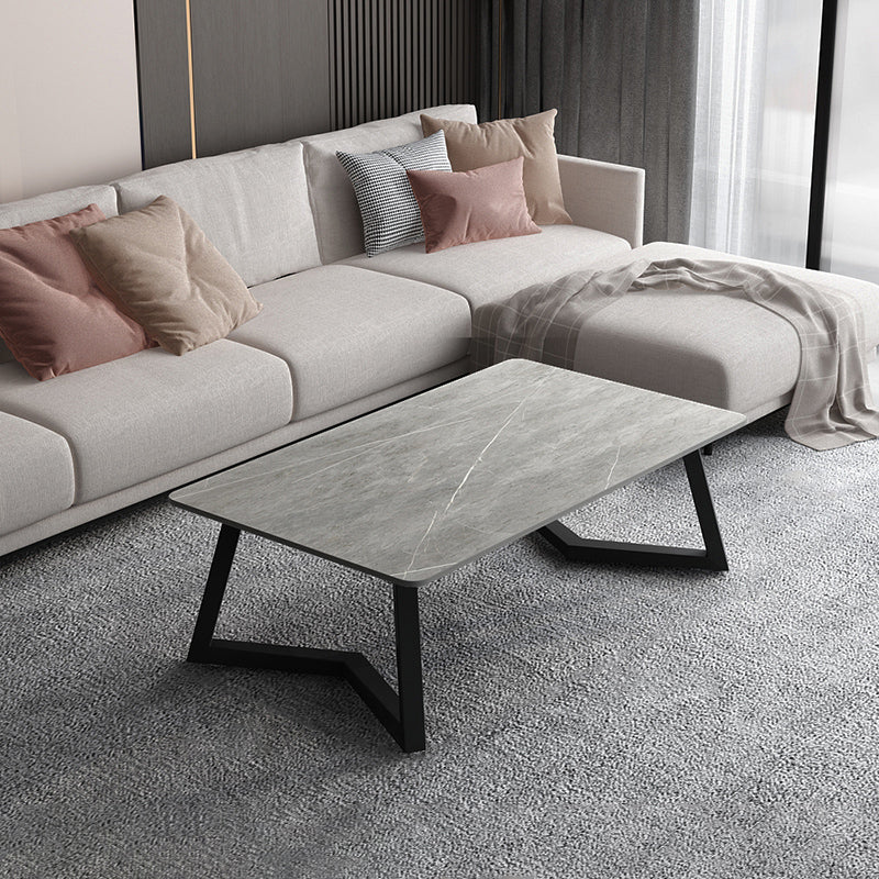 Slate Rectangular Coffee Table No Distressing Single Coffee Table