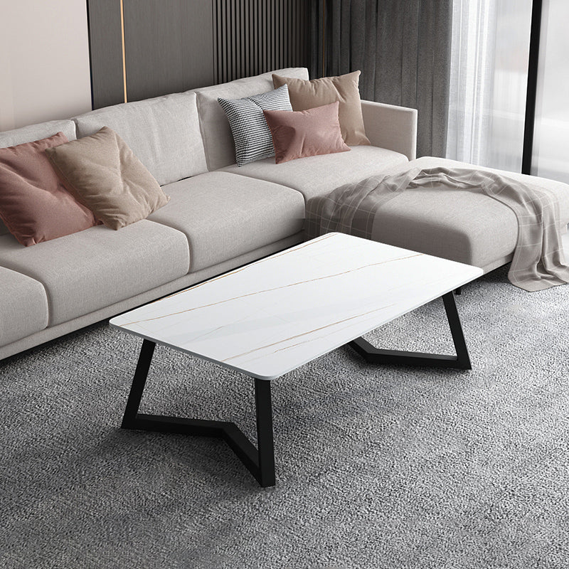 Slate Rectangular Coffee Table No Distressing Single Coffee Table