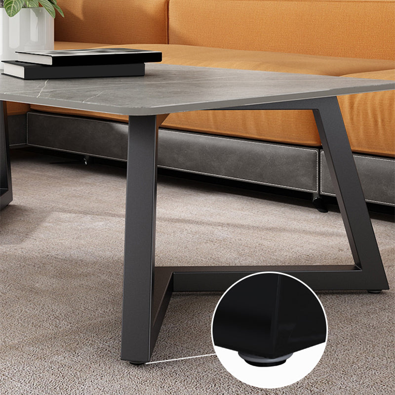 Slate Rectangular Coffee Table No Distressing Single Coffee Table