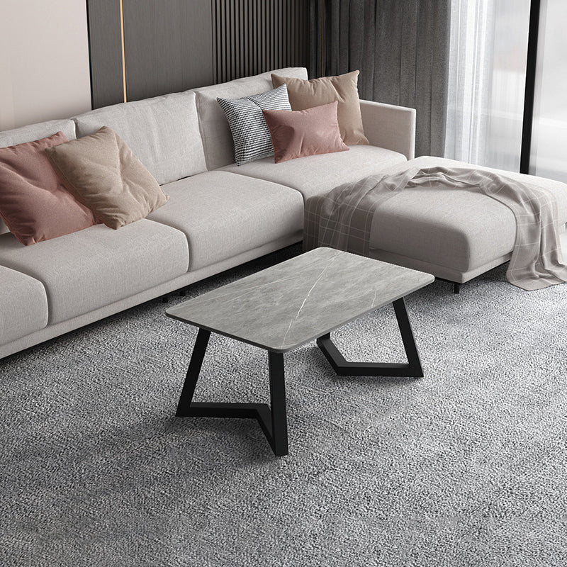 Slate Rectangular Coffee Table No Distressing Single Coffee Table