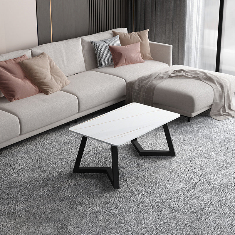 Slate Rectangular Coffee Table No Distressing Single Coffee Table