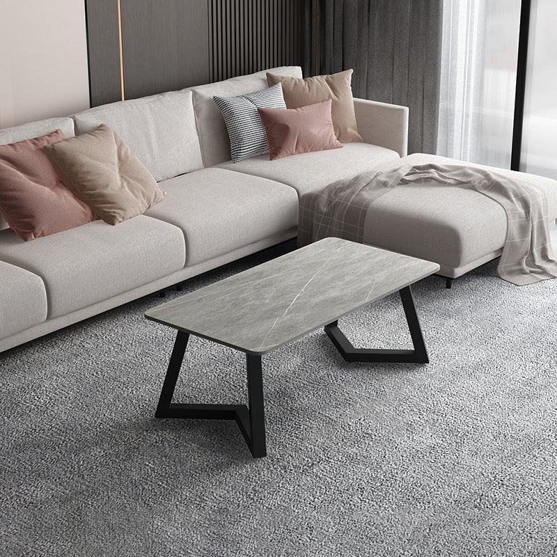 Slate Rectangular Coffee Table No Distressing Single Coffee Table