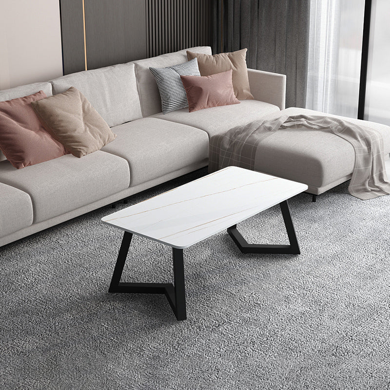 Slate Rectangular Coffee Table No Distressing Single Coffee Table