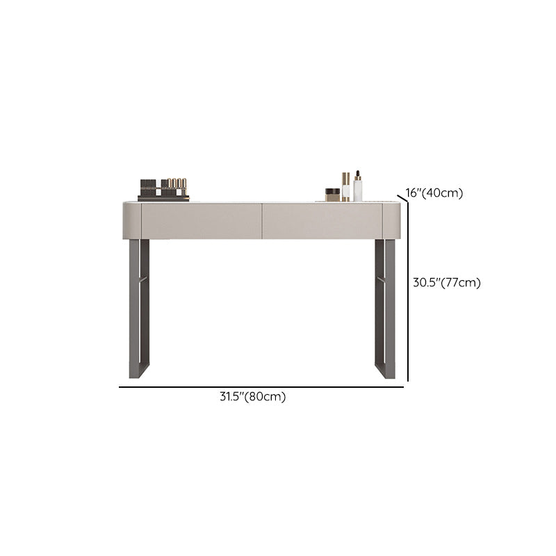 Contemporary 30.7" Height Stone Top Table Makeup Vanity with Drawers