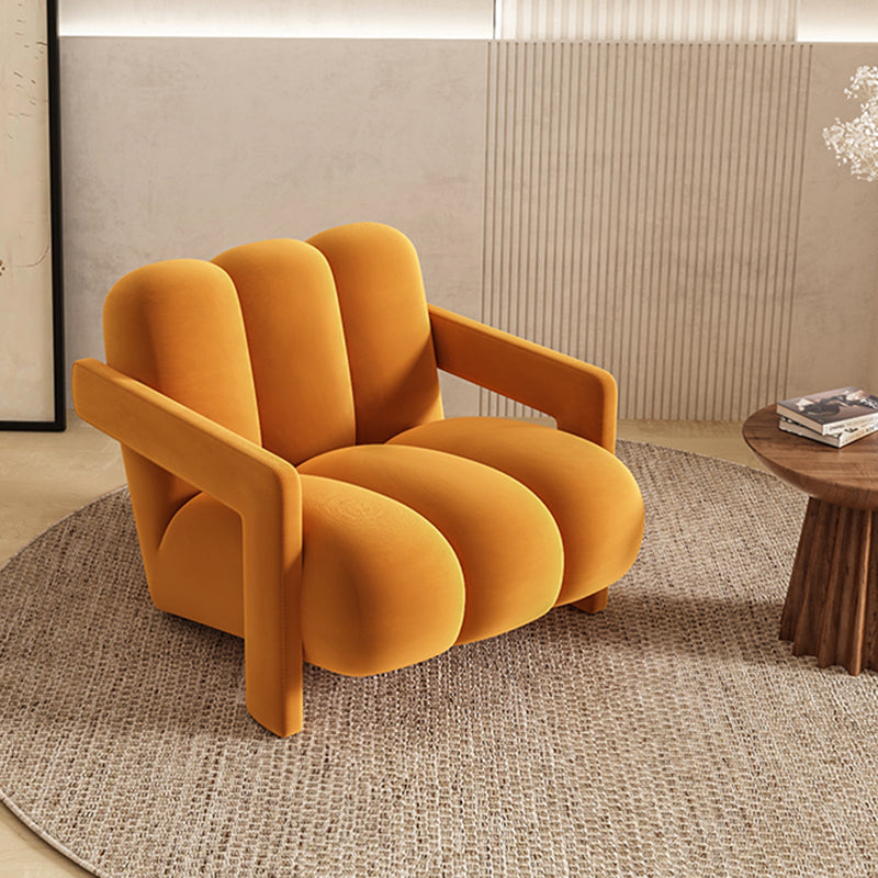 Scandinavian Arms Included Lounge Chair Solid Color Living Room Armchair