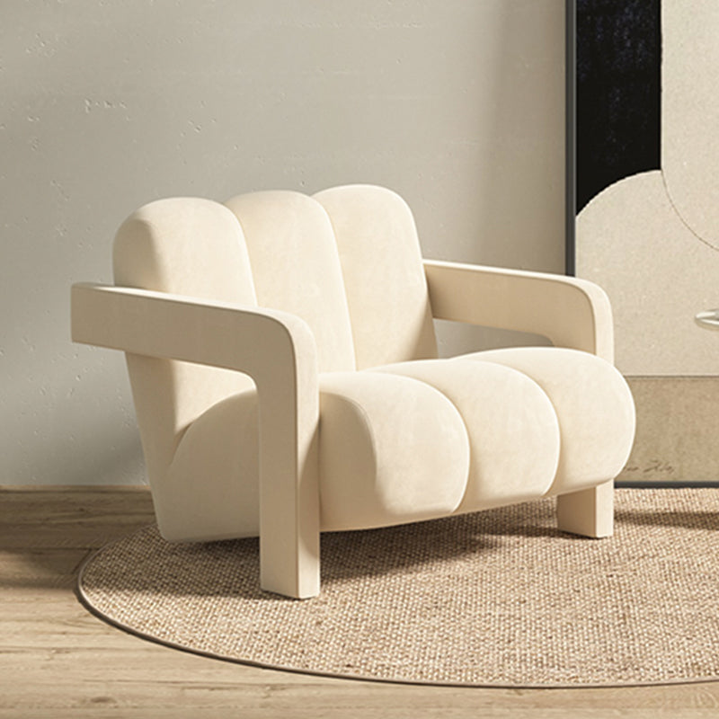 Scandinavian Arms Included Lounge Chair Solid Color Living Room Armchair