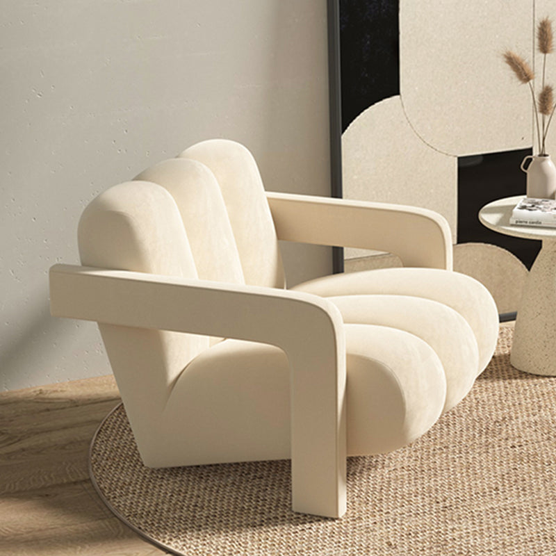 Scandinavian Arms Included Lounge Chair Solid Color Living Room Armchair