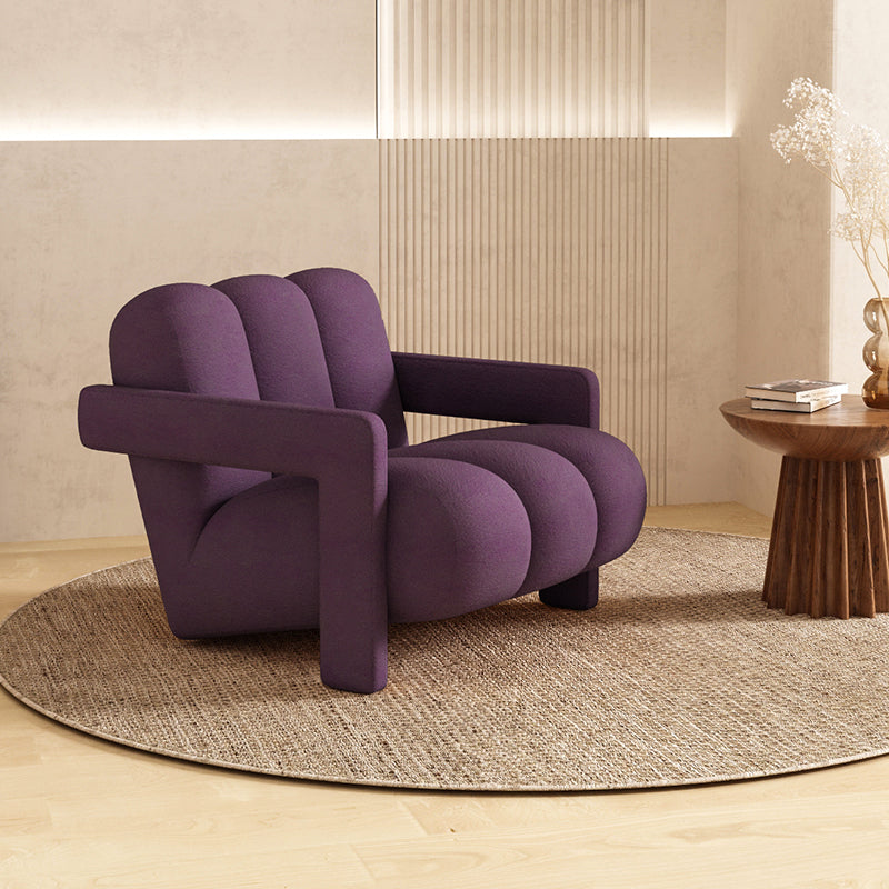 Scandinavian Arms Included Lounge Chair Solid Color Living Room Armchair