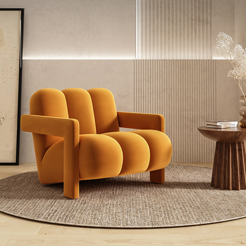 Scandinavian Arms Included Lounge Chair Solid Color Living Room Armchair