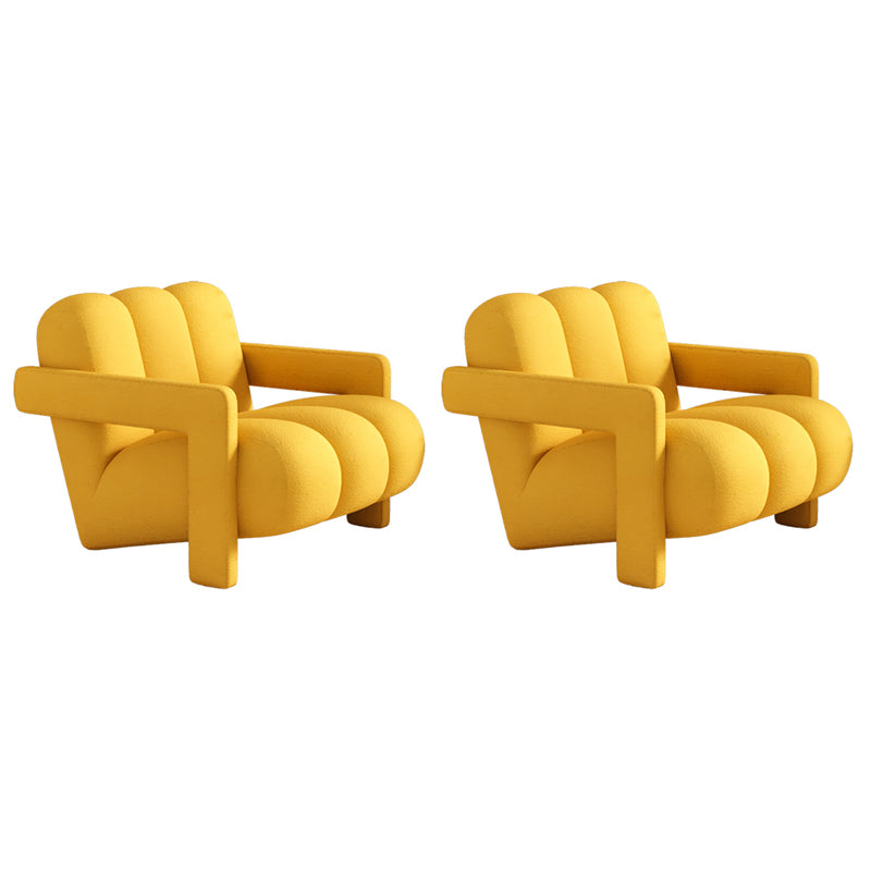 Scandinavian Arms Included Lounge Chair Solid Color Living Room Armchair