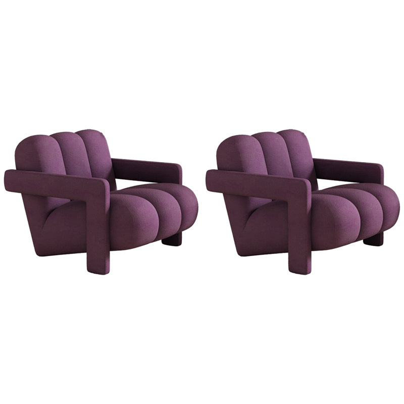 Scandinavian Arms Included Lounge Chair Solid Color Living Room Armchair