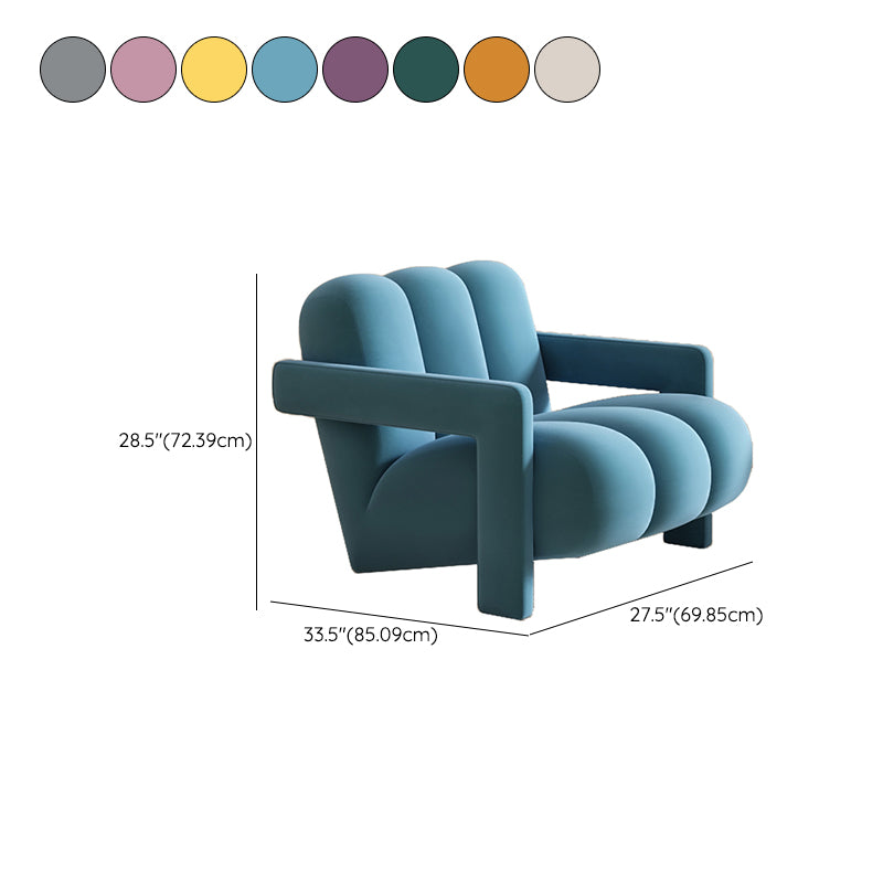 Scandinavian Arms Included Lounge Chair Solid Color Living Room Armchair