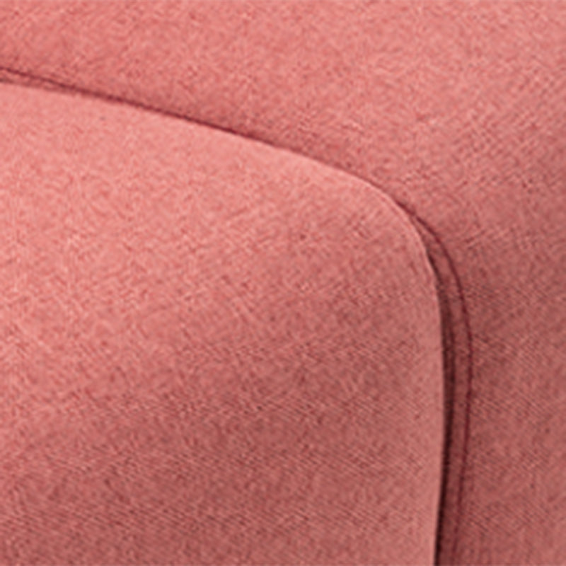Contemporary Sofa with 2 Pillows Square Arm Living Room Settee