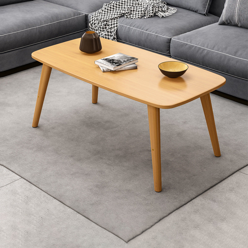 4 Legs Coffee Table Single Modern Oval Cocktail Table with Shelf