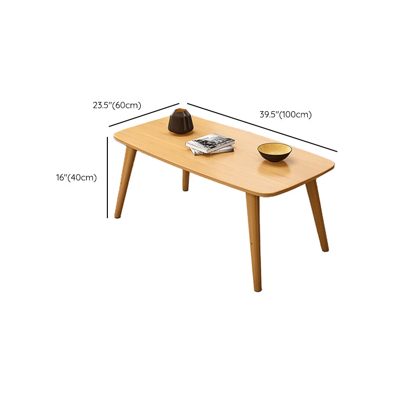 4 Legs Coffee Table Single Modern Oval Cocktail Table with Shelf